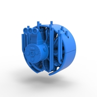 Diecast Radial engine for pulling tractor Scale 1 to 25 - Thumbnail 3