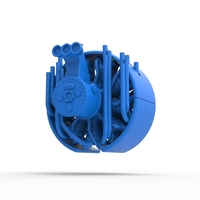 Diecast Radial engine for pulling tractor Scale 1 to 25 - Thumbnail 4