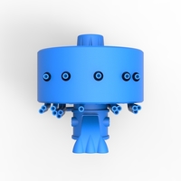 Diecast Radial engine for pulling tractor Scale 1 to 25 - Thumbnail 7