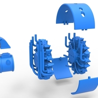 Diecast Radial engine for pulling tractor Scale 1 to 25 - Thumbnail 13