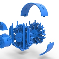 Diecast Radial engine for pulling tractor Scale 1 to 25 - Thumbnail 15