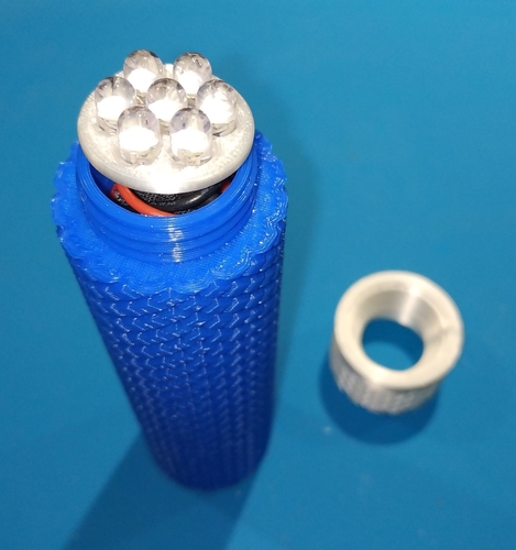 LED Flashlight with 18650 Cell and USB-C 3D Print 479403