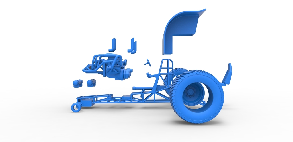 Diecast Twin-engined pulling tractor 1:25 3D Print 479501
