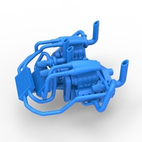 Diecast Twin-engine V8 for pulling tractor Scale 1 to 25 - Thumbnail 3