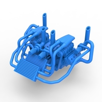 Diecast Twin-engine V8 for pulling tractor Scale 1 to 25 - Thumbnail 4