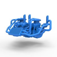 Diecast Twin-engine V8 for pulling tractor Scale 1 to 25 - Thumbnail 5