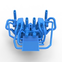 Diecast Twin-engine V8 for pulling tractor Scale 1 to 25 - Thumbnail 6