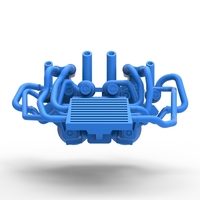 Diecast Twin-engine V8 for pulling tractor Scale 1 to 25 - Thumbnail 7