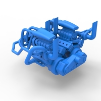 Diecast Twin-engine V8 for pulling tractor Scale 1 to 25 - Thumbnail 10