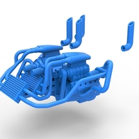 Diecast Twin-engine V8 for pulling tractor Scale 1 to 25 - Thumbnail 13