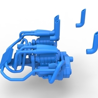 Diecast Twin-engine V8 for pulling tractor Scale 1 to 25 - Thumbnail 14