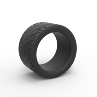 Small Diecast race tire 5 Scale 1 to 25 3D Printing 479586