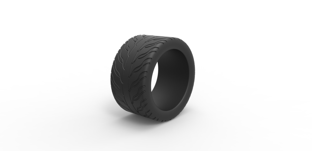 Diecast race tire 5 Scale 1 to 25 3D Print 479587