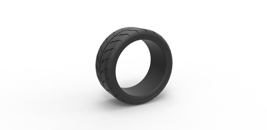 Diecast race tire 6 Scale 1 to 25 3D Print 479595