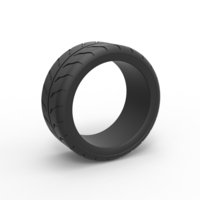 Small Diecast race tire 6 Scale 1 to 25 3D Printing 479595