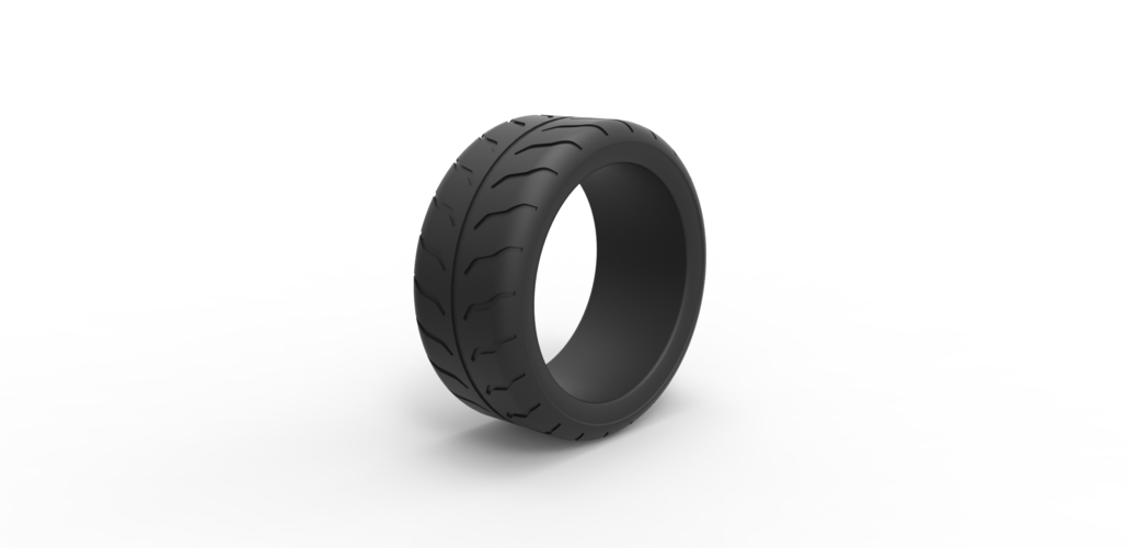 Diecast race tire 6 Scale 1 to 25 3D Print 479596