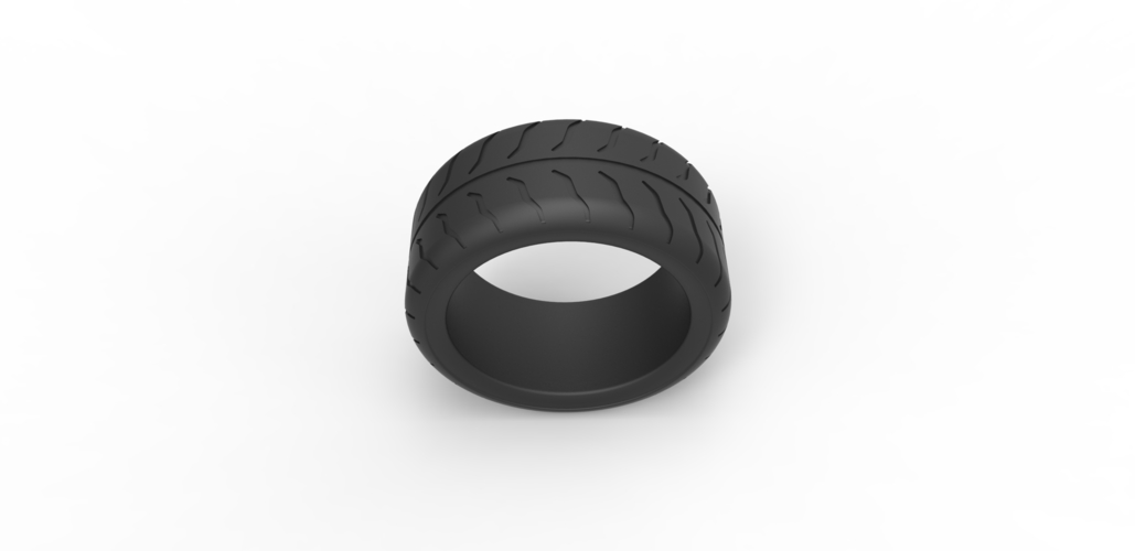 Diecast race tire 6 Scale 1 to 25 3D Print 479600