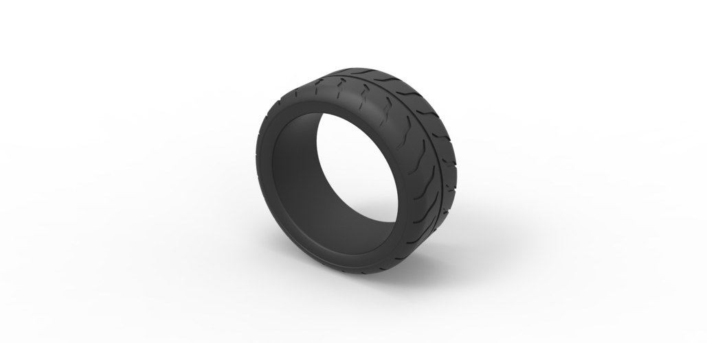 Diecast race tire 6 Scale 1 to 25 3D Print 479601