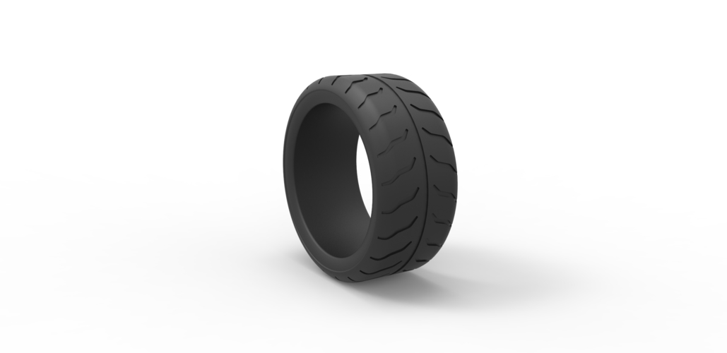 Diecast race tire 6 Scale 1 to 25 3D Print 479602