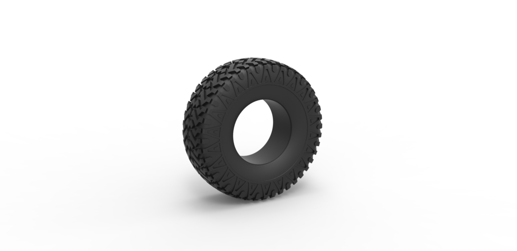 Diecast offroad tire 30 Scale 1 to 25 3D Print 479604