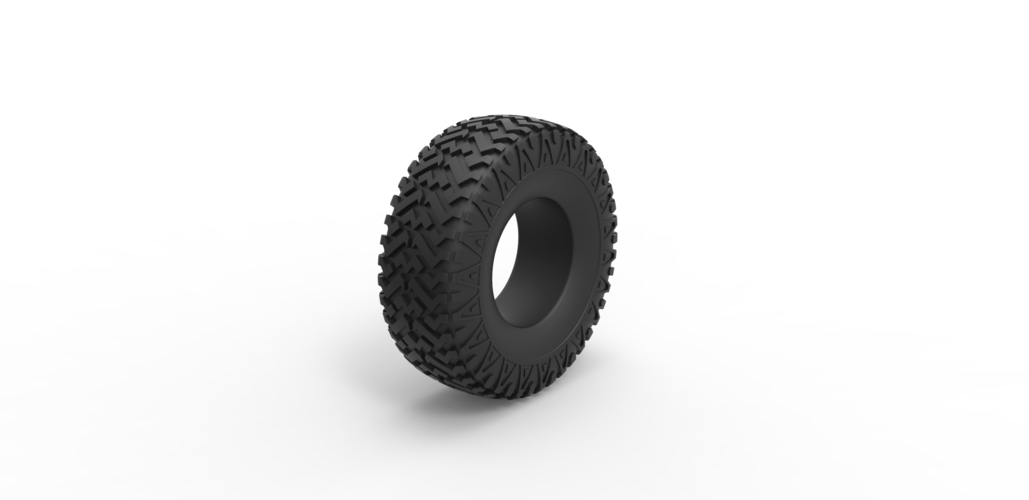 Diecast offroad tire 30 Scale 1 to 25 3D Print 479605