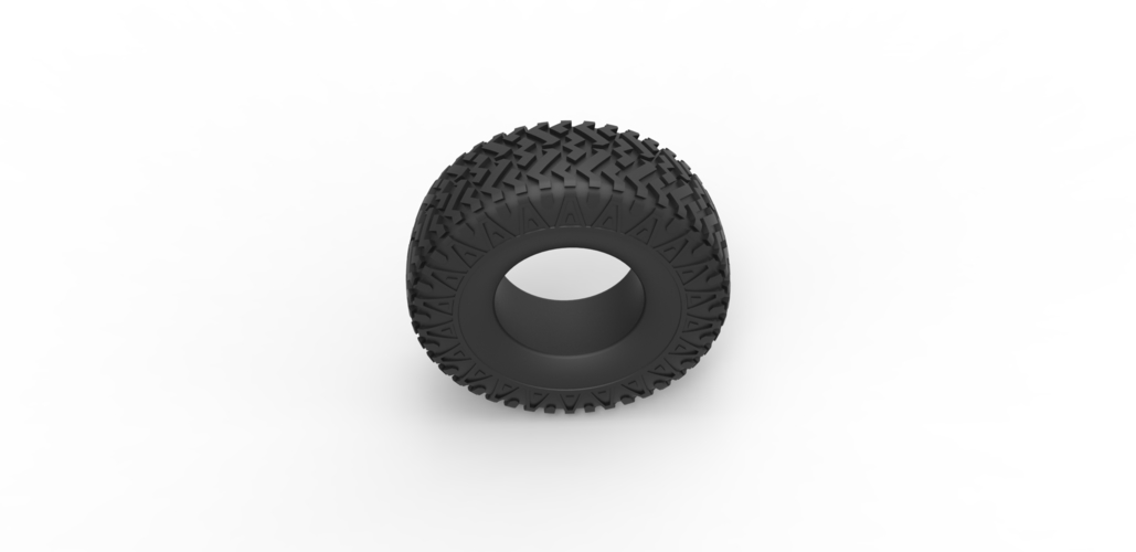 Diecast offroad tire 30 Scale 1 to 25 3D Print 479609