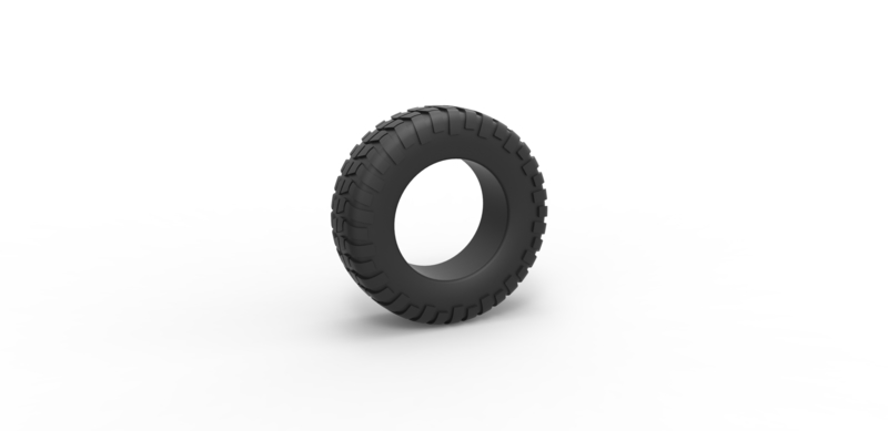 Diecast offroad tire 31 Scale 1 to 25