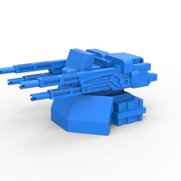 Small Diecast Turret gun Scale 1 to 25 3D Printing 479668