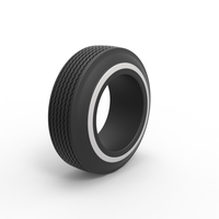 Diecast lowrider tire 3 Scale 1 to 25 - Thumbnail 2