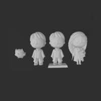 Small CHIBIS HARRY POTTER - HERMIONE GRANGER - RON WEASLEY - EDWIGE 3D Printing 479741