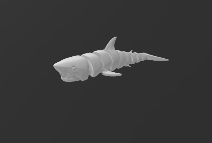 ARTICULATED MINI SHARK - REQUIN 3D Print 479782