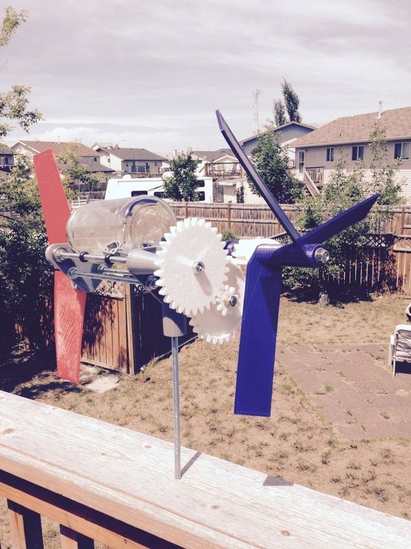 Geared Windmill rocktumbler