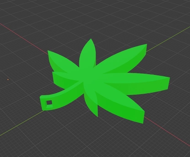 Weed Keychain 3D Print 479964