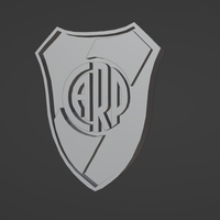 figura de escudo de river plate medidas 20 x 16mm - Thumbnail 1