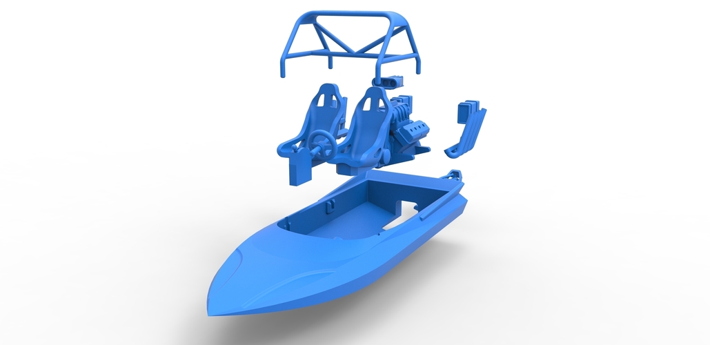 Jet sprint boat Scale 1 to 25 3D Print 480008