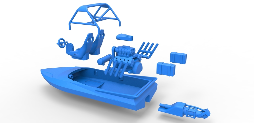 Jet sprint boat Scale 1 to 25 3D Print 480010