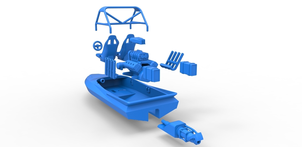 Jet sprint boat Scale 1 to 25 3D Print 480011