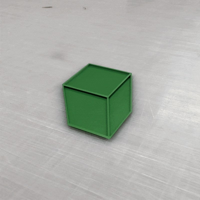 Cube Tray Optical Illusion