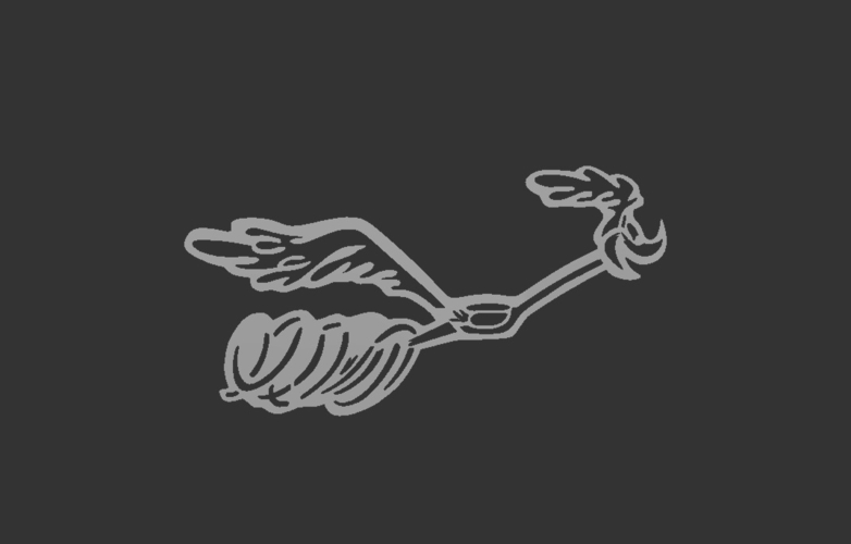 Roadrunner Car Decal 3D Print 480136