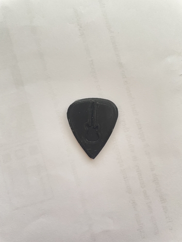 Guitar Pick with Stratocaster Design 3D Print 480188