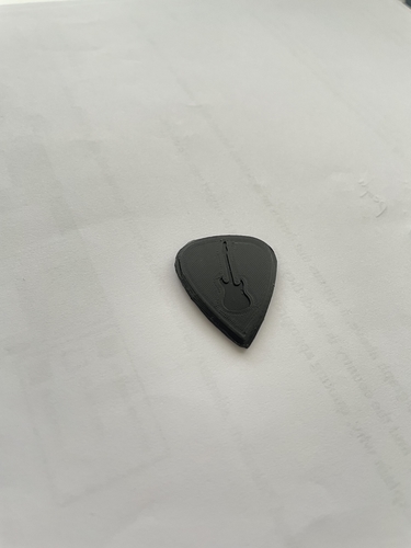 Guitar Pick with Stratocaster Design 3D Print 480189