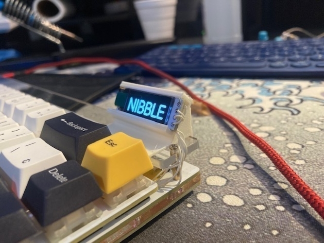 Nibble 65% OLED Display Bracket 3D Print 480236