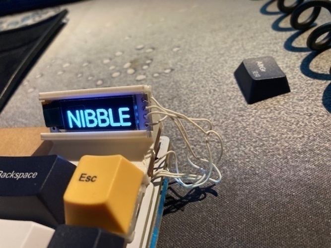 Nibble 65% OLED Display Bracket 3D Print 480238