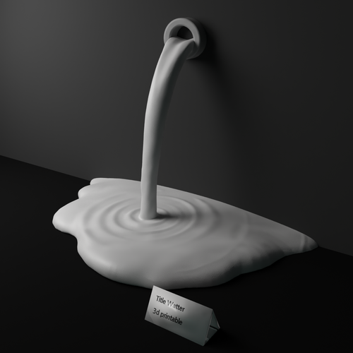 water statue - NO SUPPORT 3D Print 480332