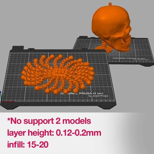 Dread Skull   - No Support 3D Print 480353