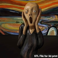 Small Munch The Scream - NO SUPPORT 3D Printing 480356