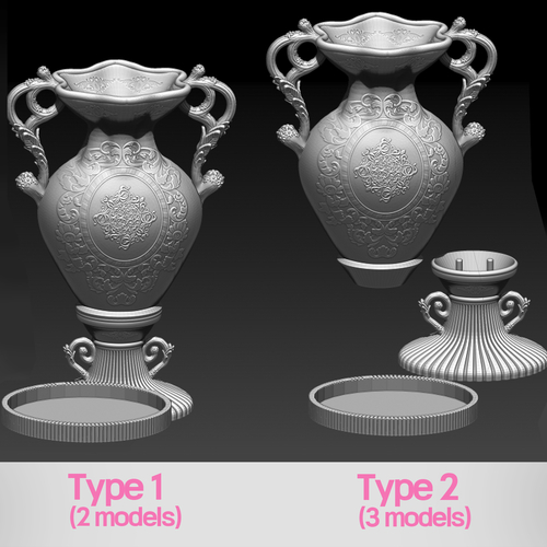 European vase - No Support Models 3D Print 480377