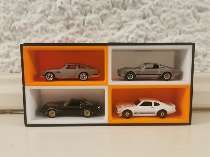 Hot Wheels Wall or Bookshelf Modular Stand 3D Print 480470