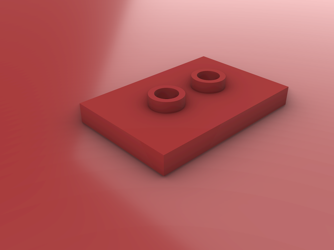 LEGO Plate - 2X3 with 2 Knobs 3D Print 480570