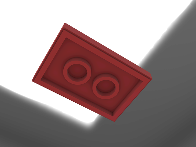 LEGO Plate - 2X3 with 2 Knobs 3D Print 480571